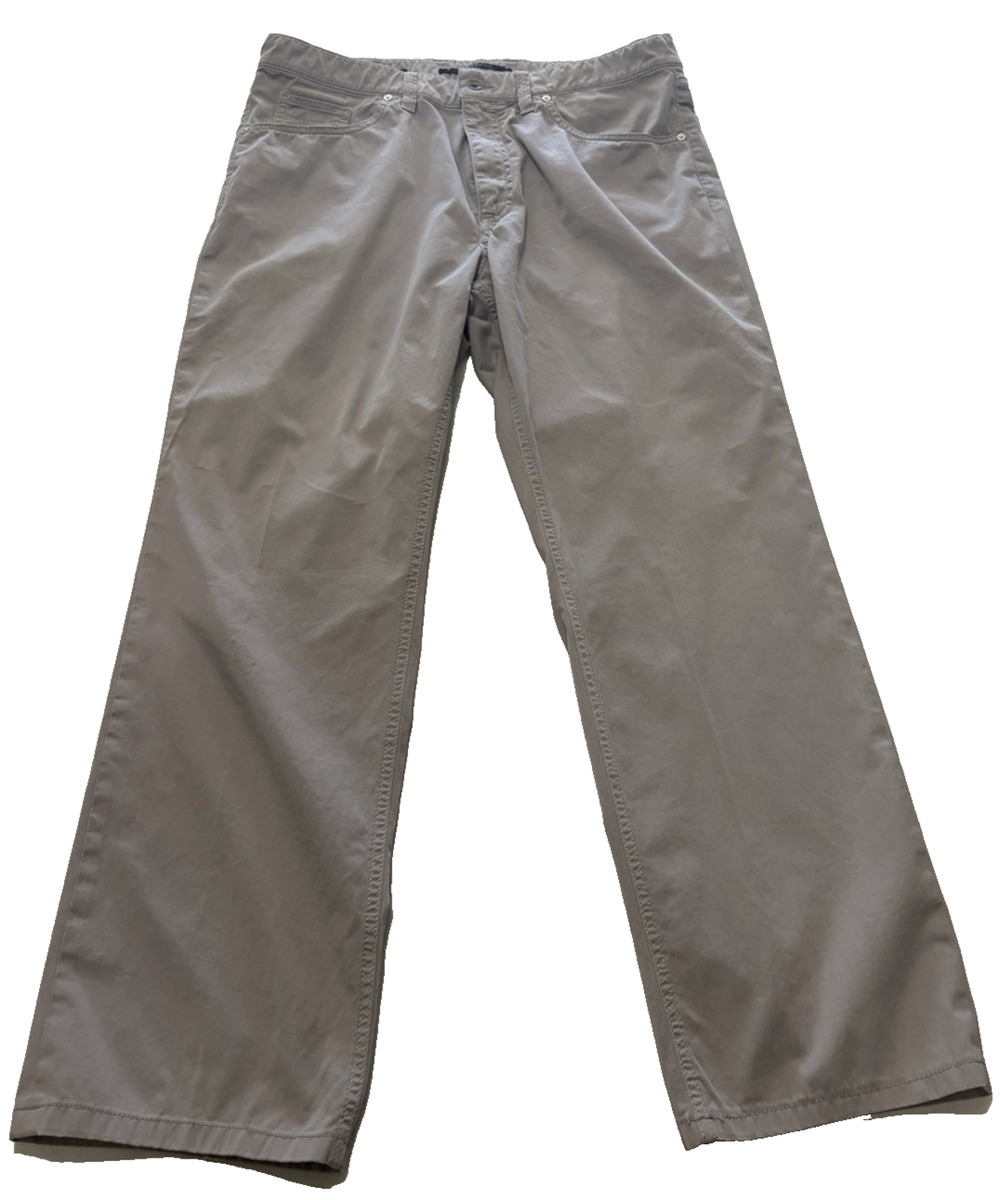 Alberto Tommy Comfort Fit Pants Men's 36x34 Gray Stretch Cotton Chino Casual